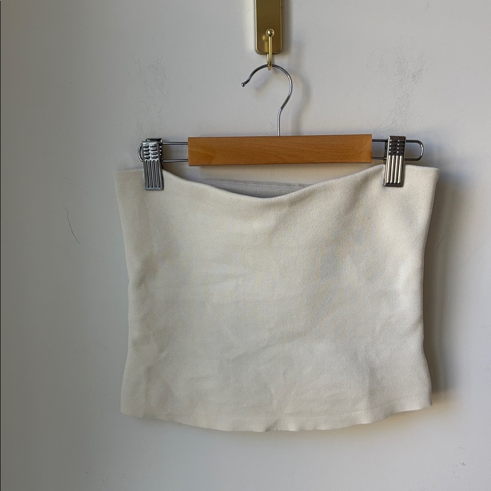 A.L.C. Dean Top in Alabaster Gleam Ponte Knit Built In Shelf Bra Casual Size XS